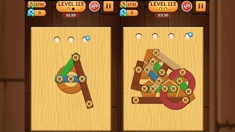 Screw Puzzle: Wood Nut & Bolt - Level 113