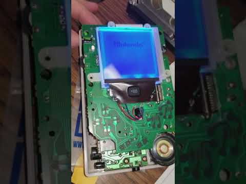 Testing Original Gameboy Backlight Mod  Blue Backlight