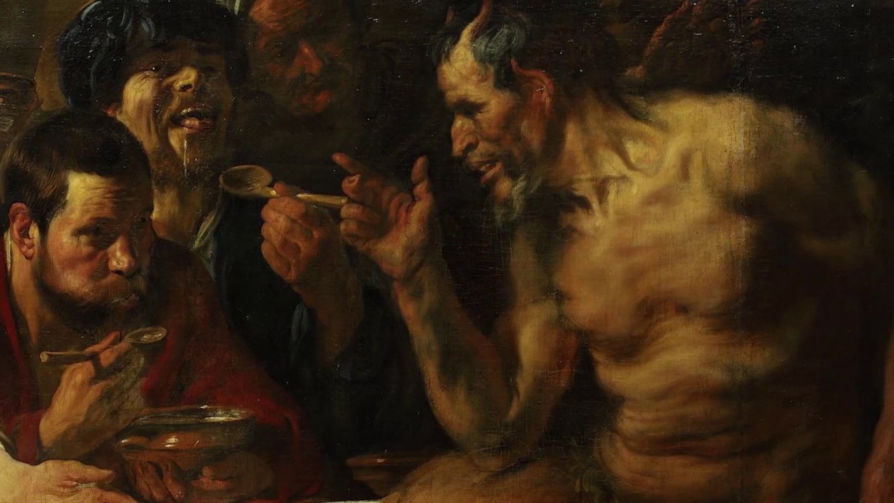 Сатир в гостях у крестьянина якоб йорданс описание картины