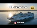 Oceana cruise ship Arriving at Southampton Port. (cinematic footage)
