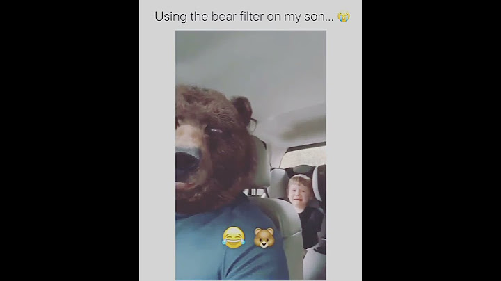 using bear filter on son 😂#youtube #prank # ..... #naughty dad ....✌