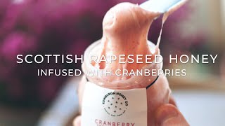 Scottish Rapeseed Honey infused with Cranberries Festive Snack