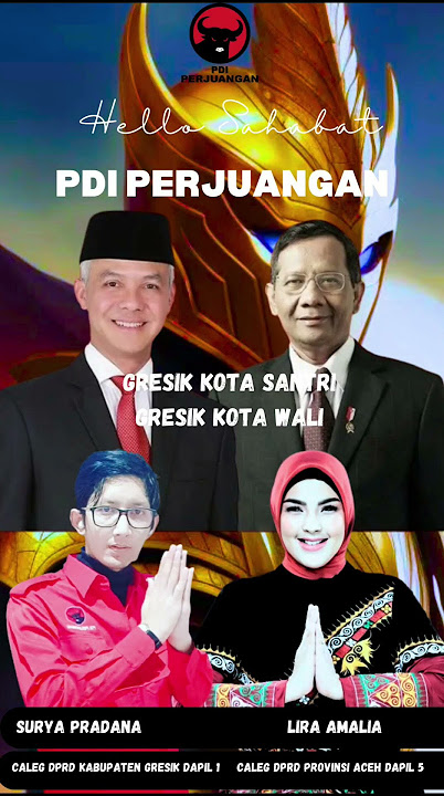 Surya Pradana & Lira Amalia Caleg DPRD PDIP Gresik & Caleg DPRD Provinsi Aceh