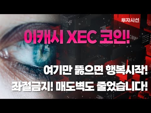   이캐시 XEC 코인 유일하게 못간코인 여기만 뚫으면 행복이 시작될것 좌절금지 매도벽도 줄었습니다