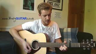 Miniatura del video "Lean On Me Guitar Lesson  - Play 10 guitar songs with 3 EASY chords Song #1"