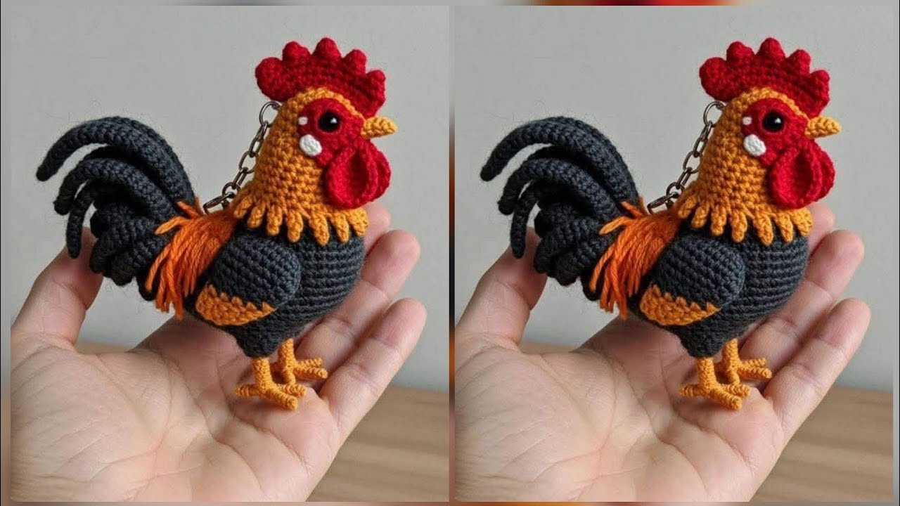 crochet keychain, crochet cute keychain, crochet cock keyring /@YoModa-re7jk 