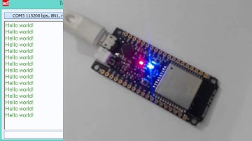 Hello world meets blinky with FreeRTOS on ESP32