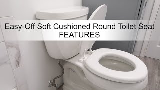 Soft Cushioned Round Toilet Seat Features screenshot 2