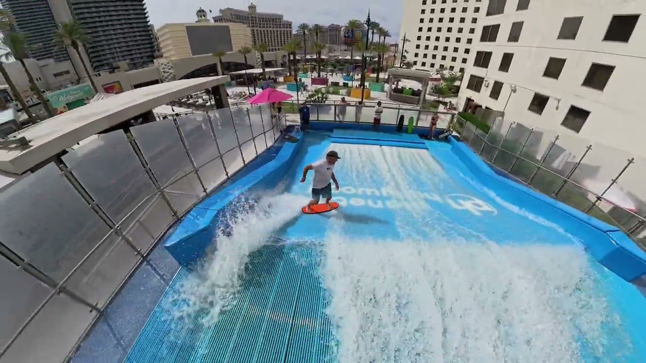 Sias Planet Hollywood Las Vegas Resort Casino pool deck surf machine FlowRider 2025