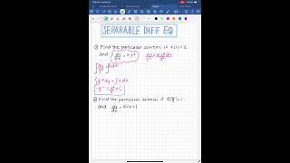 Separable Differential Equations