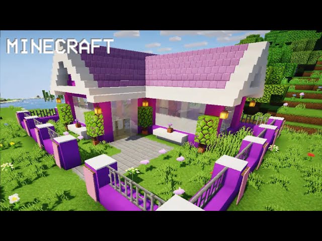 ⛏️ Tutorial de Minecraft :: 😍 Casa moderna color rosa minecraft