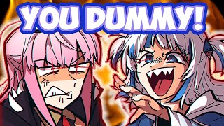 Gura made fun of Calli for being dum