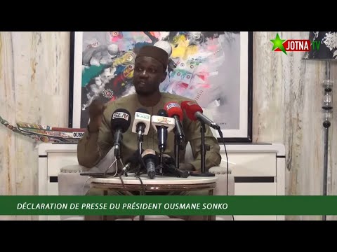 Déclaration de presse du Président Ousmane SONKO