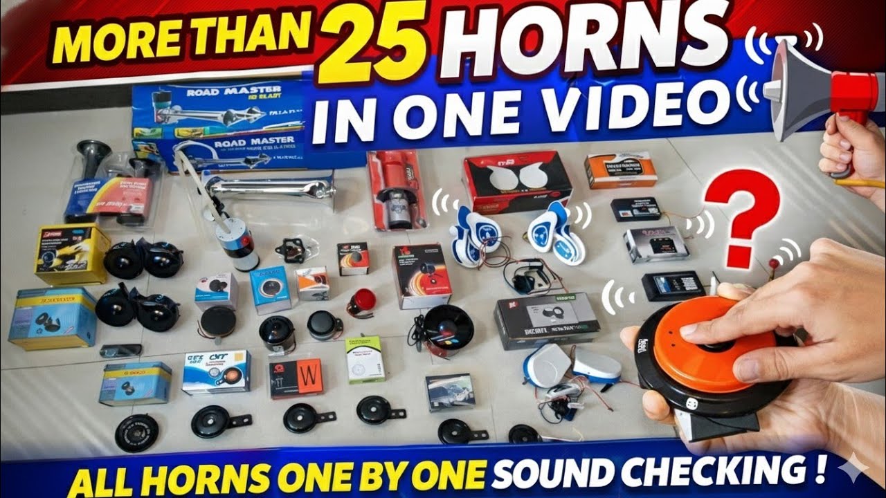 More Than 25 Horns Sound Test 🔊 | Car, Van, Bus, Lorry, Bike, Three Wheel වලට හෝන් | Sinhala Review 