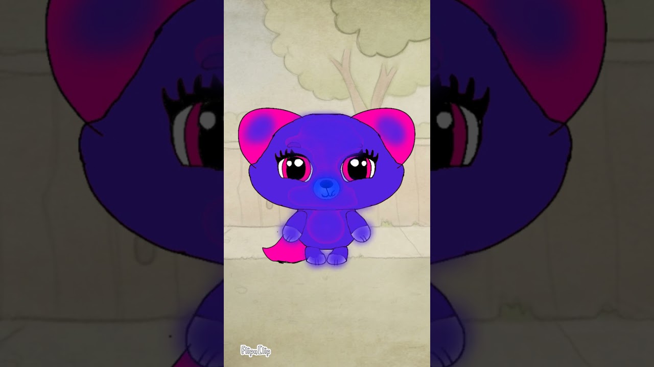 POV when pinky bear eat a blueberry gum