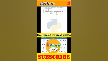 Python program to find the largest number in list |Python Program|#pythonshortsprogram #shorts