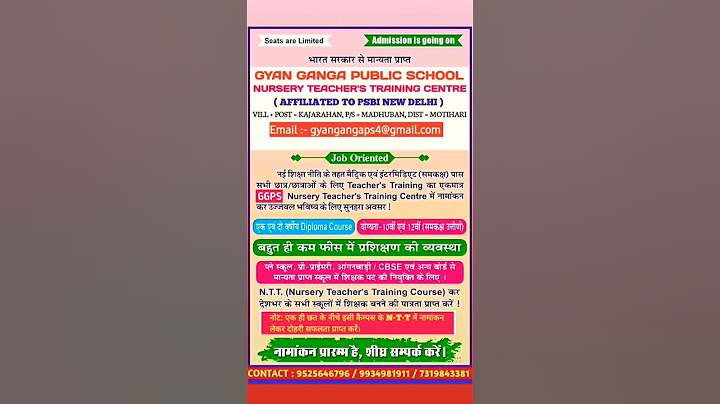 NTT Nursery teacher training की तैयारी कराई जाती है training ke liye sampark kare #school #ntt #edu