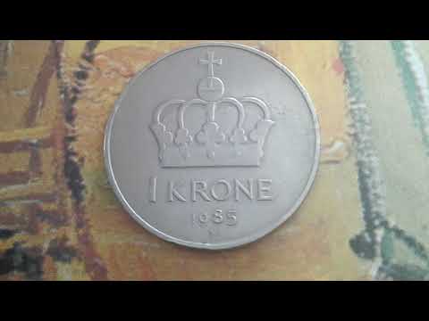 Coin Norwigan 1 Krone Olav V 1985 Coin Oslo Value