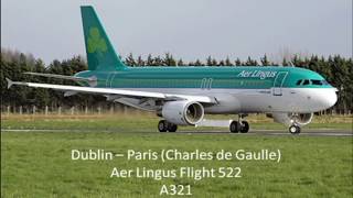 AER LINGUS FLIGHT 522: DUBLIN - PARIS CHARLES DE GAULLE | AIRBUS A321