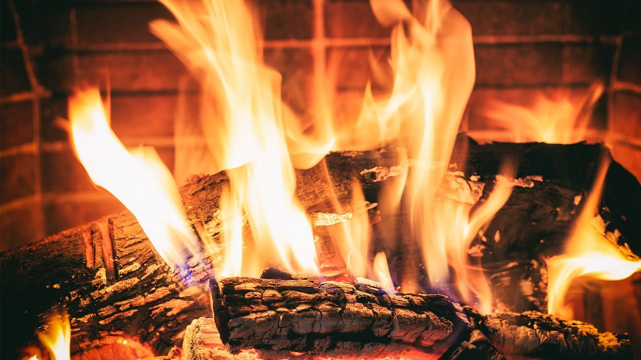 🔥 FIREPLACE Ultra HD 4K. Fireplace with Crackling Fire Sounds. Fireplace Burning. Fire Background