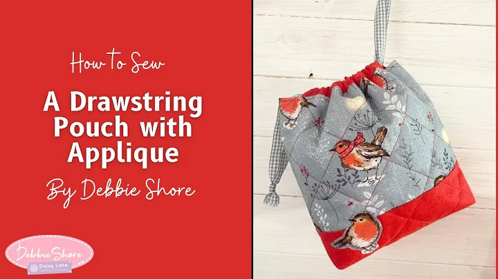How to Sew a Drawstring Pouch with appliqu by Debb...