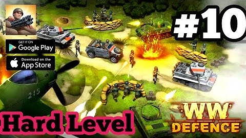WWII Defense: RTS Army TD game || Android Defense Offline Gamplay || Hard Level 10 || #androidgames