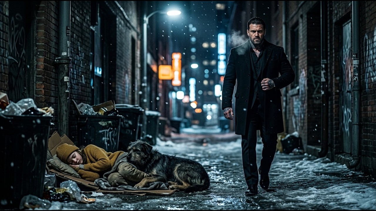 Mafia-Boss findet kleines Mädchen mit Hund im Müll schlafend — sein nächster Schritt schockiert alle