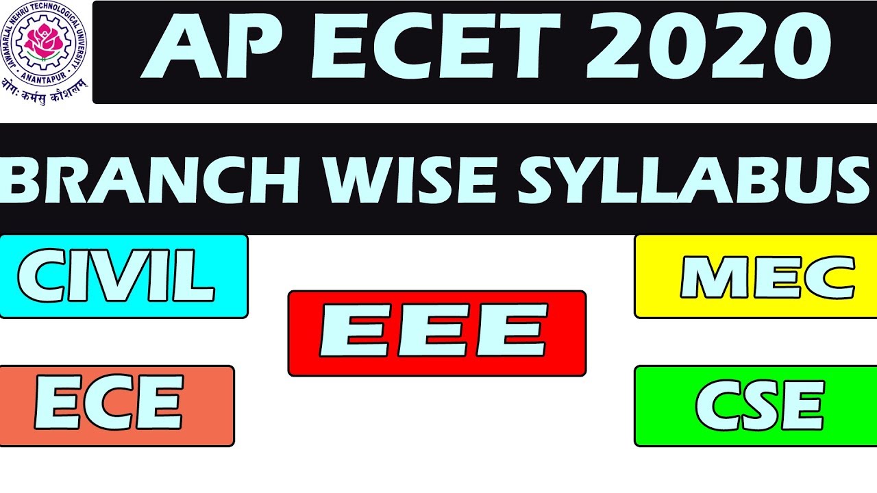 AP ECET 2020 || BRANCH WISE SYLLABUS || EEE,ECE,CIV,CSE,MEC || BSD || TELUGU TECH || ECET 2020