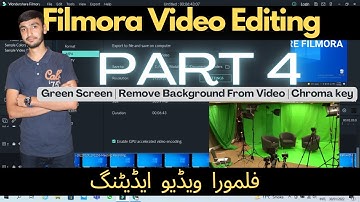 Filmora Video Editing part 4 | Green Screen | Chroma key | Remove Background From Video | easy peasy
