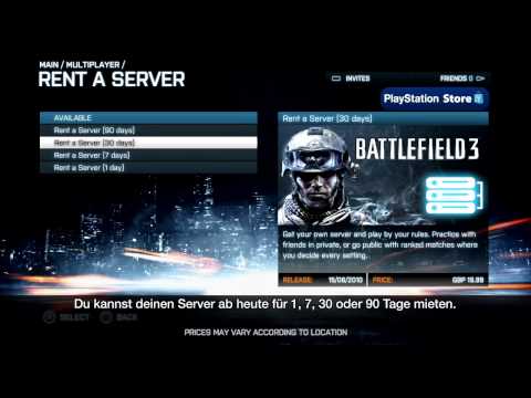 Battlefield 3: Rent a Server Trailer (Deutsch) - Battlefield 3: Rent a Server Trailer (Deutsch)