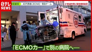 【現場逼迫】ECMO引く手あまた…緊急チーム派遣も