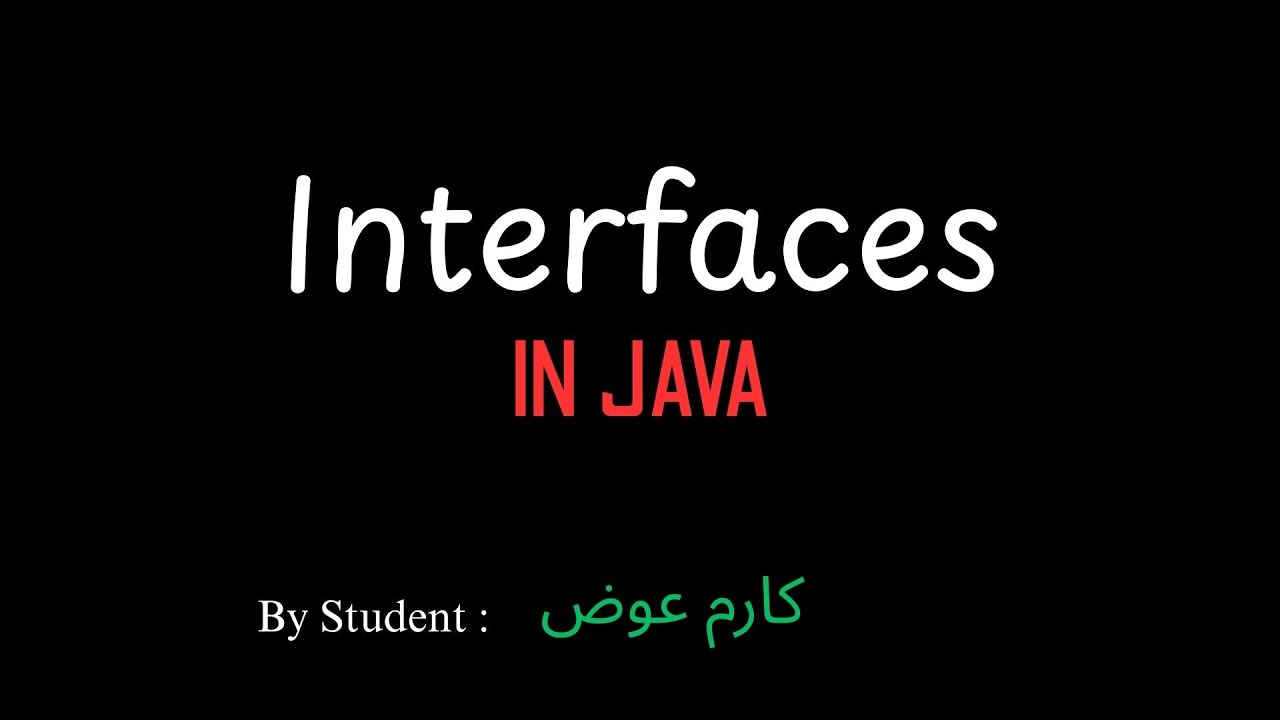 15. Interfaces in JAVA - YouTube
