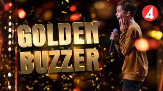 GOLDEN BUZZER - 11-åriga Aron sjunger till sig Sarah Dawn Finers Golden Buzzer i Talang 2022