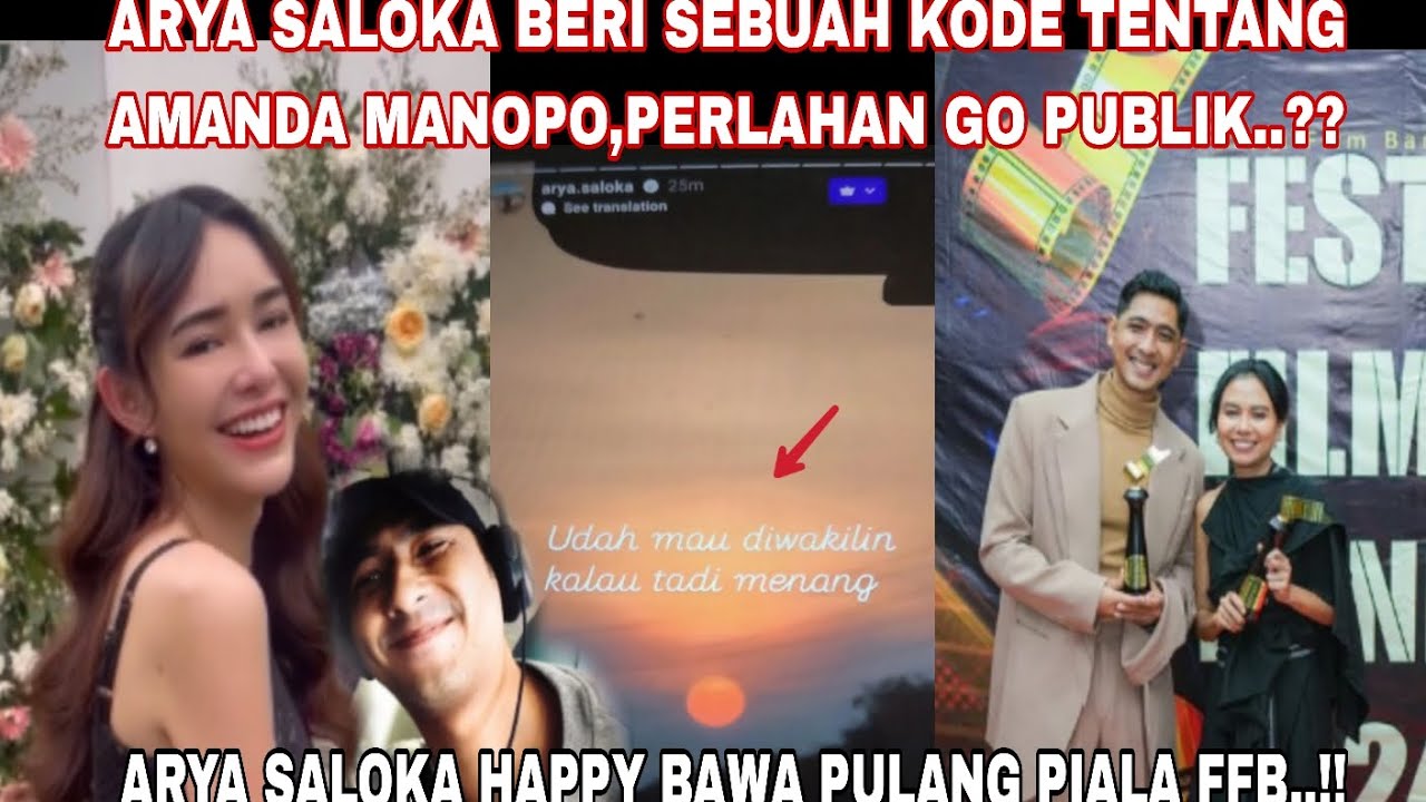 ARYA SALOKA  BERI SEBUAH KODE TENTANG AMANDA MANOPO,PERLAHAN GO PUBLIK..?? || ARYA SALOKA HAPPY