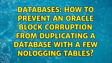 How to prevent an oracle block corruption from duplicating a database with a few nologging tables?