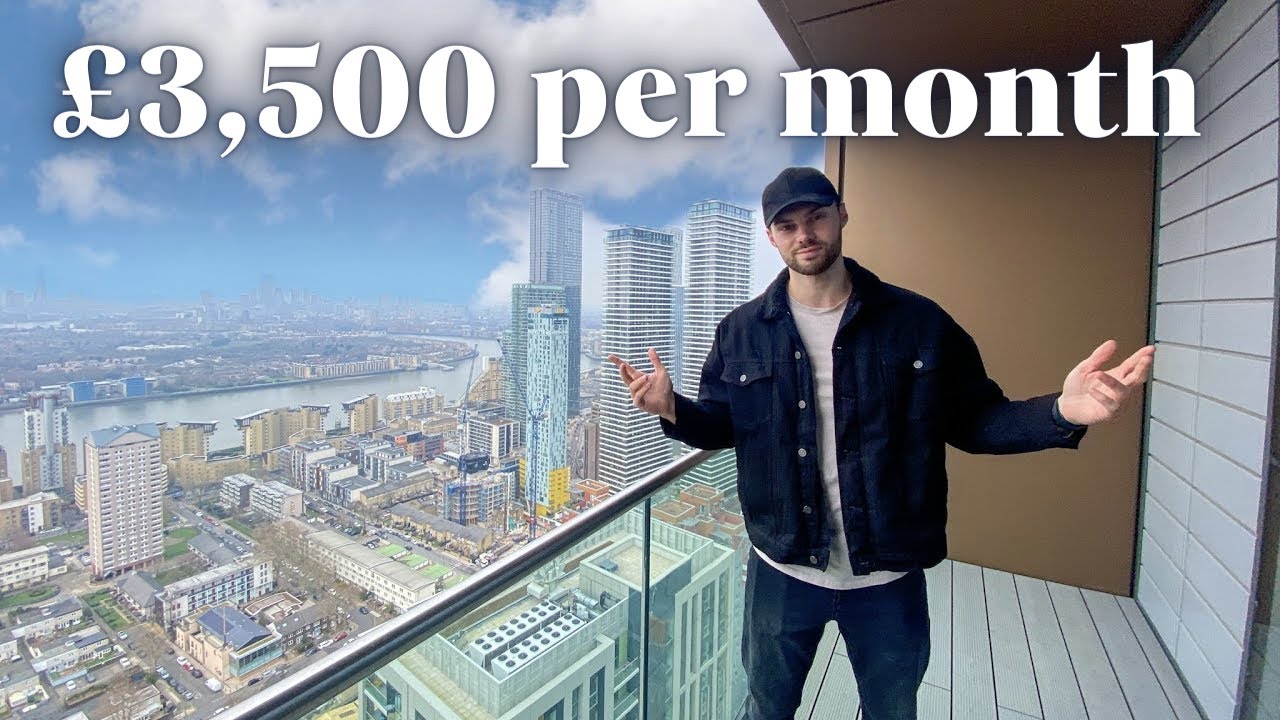 ⁣What £3,500 per month gets you in Canary Wharf, London (2021 apartment tour)