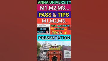 Anna University M1,M2,M3 Pass & Tips #shorts #annauniversity #m1#m2 #m3 #maths #tipsandtricks #r2021