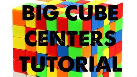 How To Solve Big Cube Centers Super Easily!!