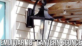 Emliviar Large Outdoor Lantern Sconce Installation