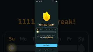 I Reached 1111 Day Streak On Duolingo