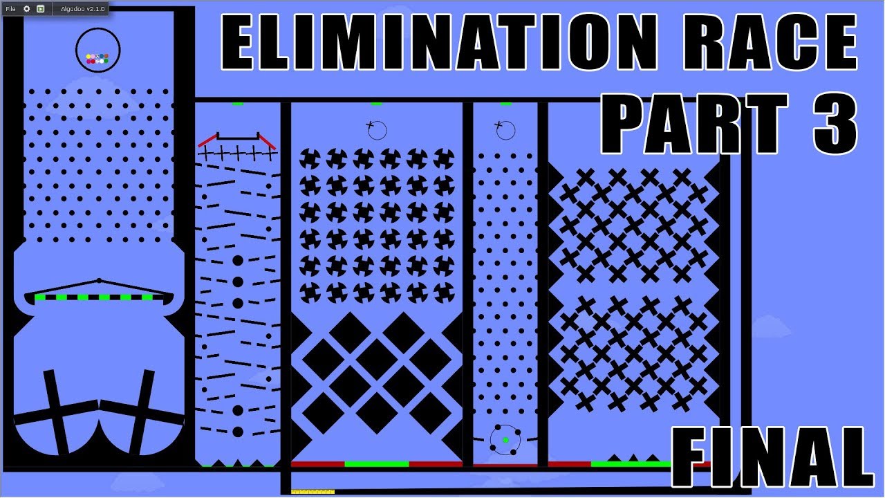 Amazing Marble Race Elimination Part 3 in Algodoo \ Marble Race King