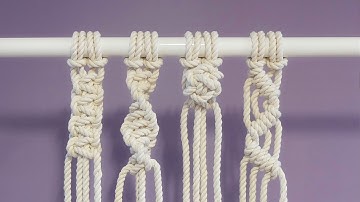 #3 macrame basic knots tutorial 1, 마크라메 기본매듭 1(4가지)