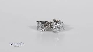 2Ct Oval Lab Grown Diamond Studs in White Gold by Pompeii3