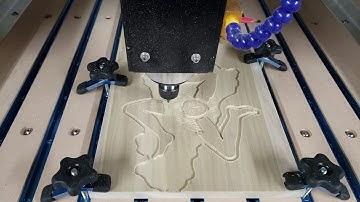 CNC router equipped with Centroid Acorn Controller,  V-carve Pro, Geckodrive GR214v drivers.