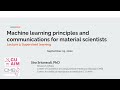 MTEC machine learning mini-lecture: Session 3 - Principles of supervised techniques