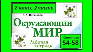 Окружающий мир  рабочая тетрадь 2 класс страница 54-58. В гости к весне