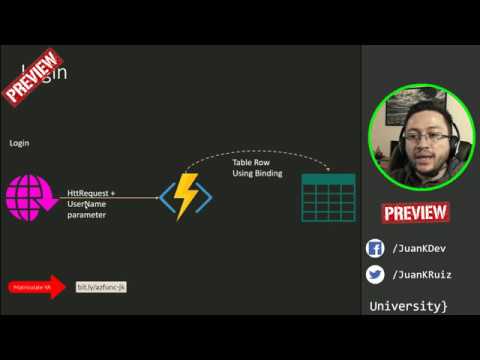 Preview Curso de Azure Functions: HttpTrigger Login