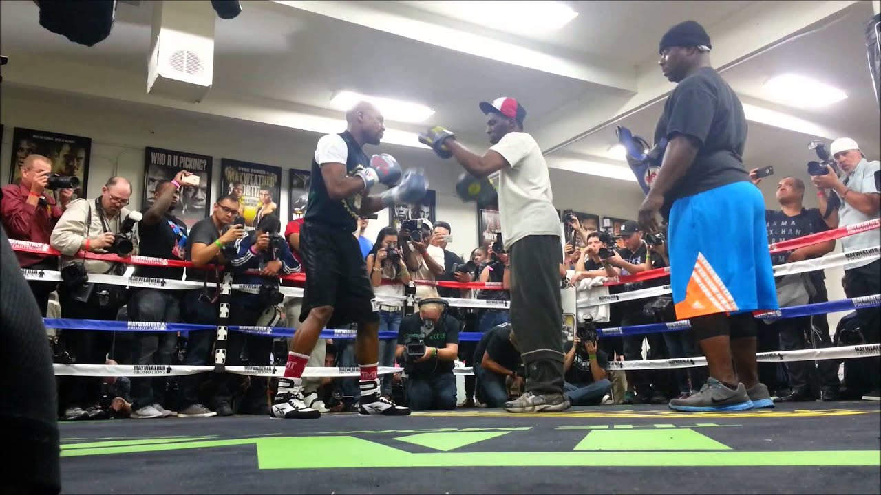 Floyd Mayweather Jr Media Day Workout Youtube 