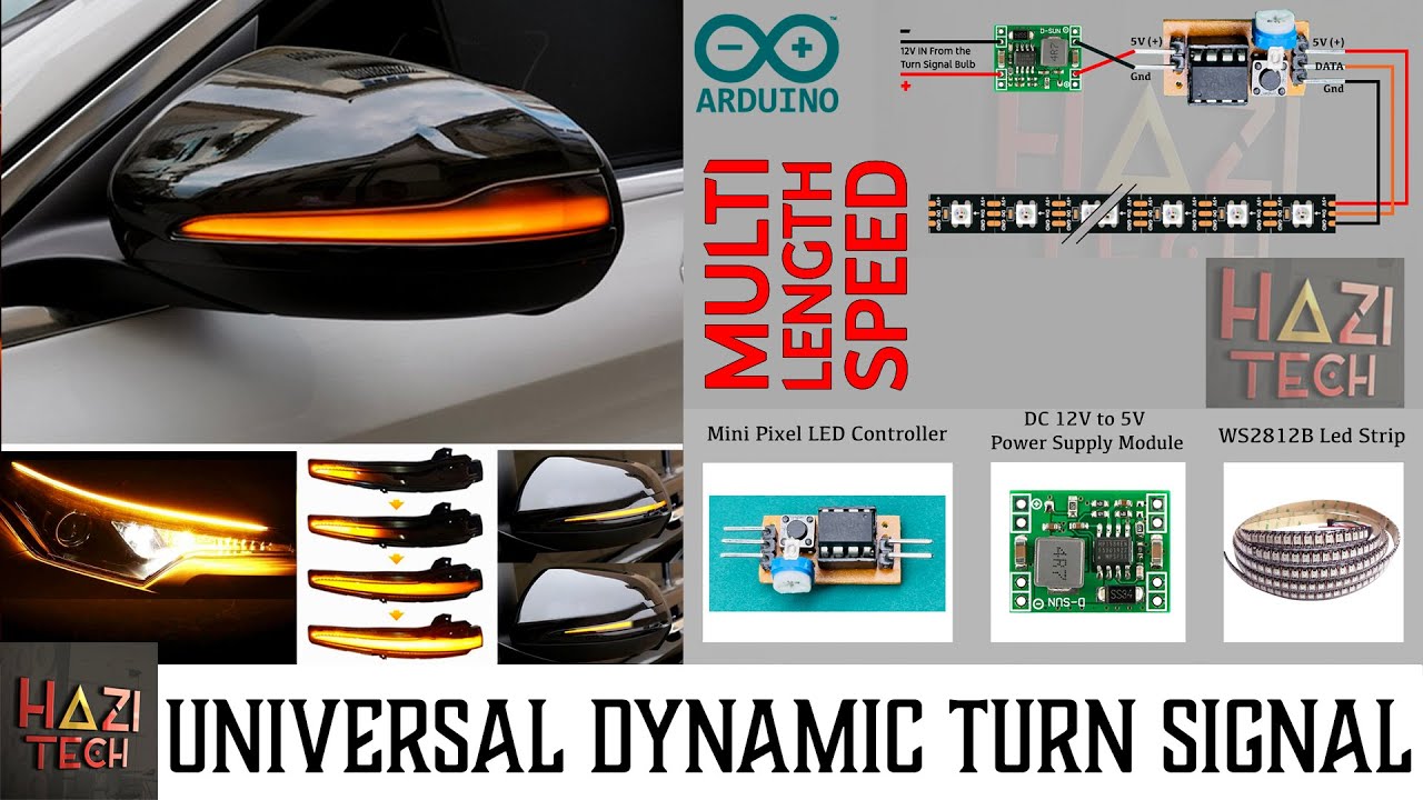 DIY Universal Dynamic Turn Signal For Head lamp/ Fender/ Side mirror