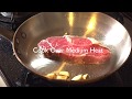 Comment faire cuire un steak moyen dans une pole  frire en cuivre mauviel